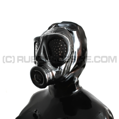 Einzelstueck - sofort lieferbar: Deluxe-Gasmaskenhaube S-6 Special Edition mit perforierten Slave-Augengläsern